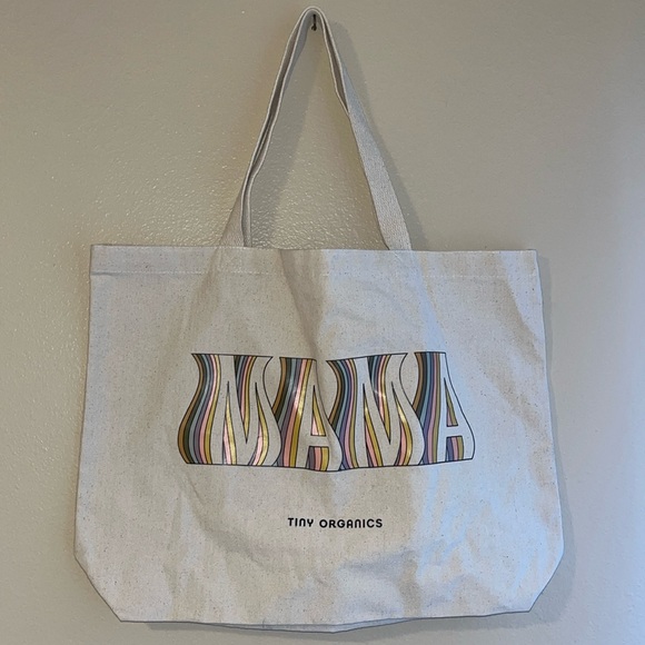 New Mama Tiny Organic Canvas Tote Bag Grocery Shopper - Picture 1 of 8